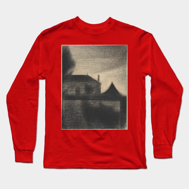 House at Dusk (La Cité) Long Sleeve T-Shirt by GeorgesSeurat